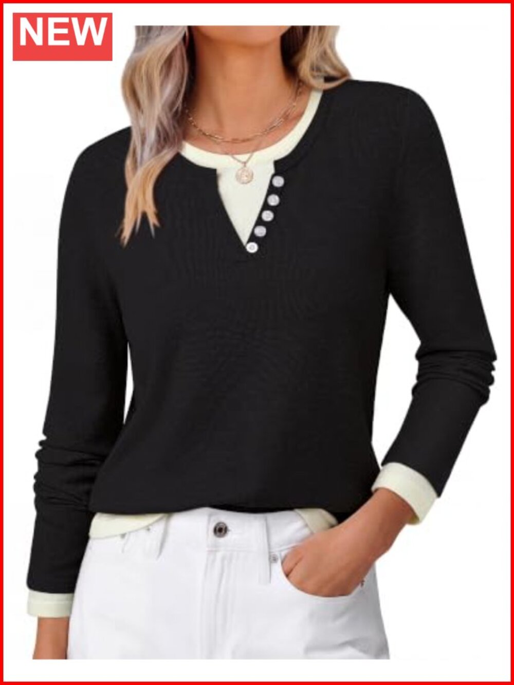 Wool Blend Crew Neck Pullover Sweater Faux Layered Business Casual